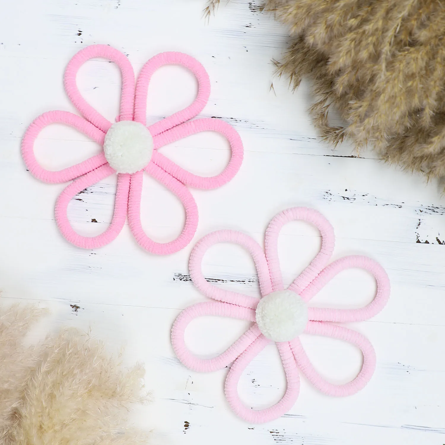 Roze Boheemse Geweven Daisy Bloem Muurornamenten Nordic Babykamer Decoraties Hanger Geschenken Kinderkamer Decor Meisjes Dorm Foto Props