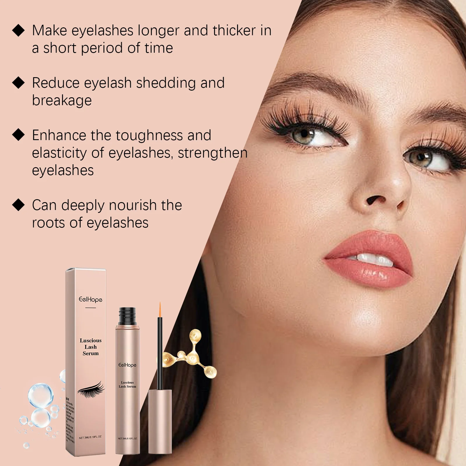 Eyelash Growth Serum Lifting Eyelashes Enhancer Eye Lash Fuller Thicker Nourish Longer Lengthening Moisturizing Eyebrow Essence