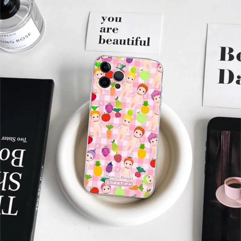 Cute Baby Sonny Angel Phone Case For iPhone 16 15 14 11 12 13 Mini Pro XS Max Cover 6 7 8 Plus X Funda Shell