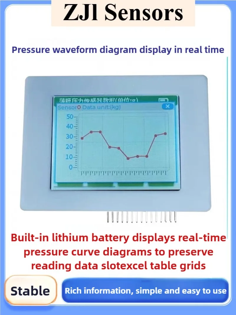 Płytka do zbierania danych czujnika ciśnienia folii ZJ-5 16-kanałowy bezprzewodowy wyświetlacz przebiegu komputera hosta