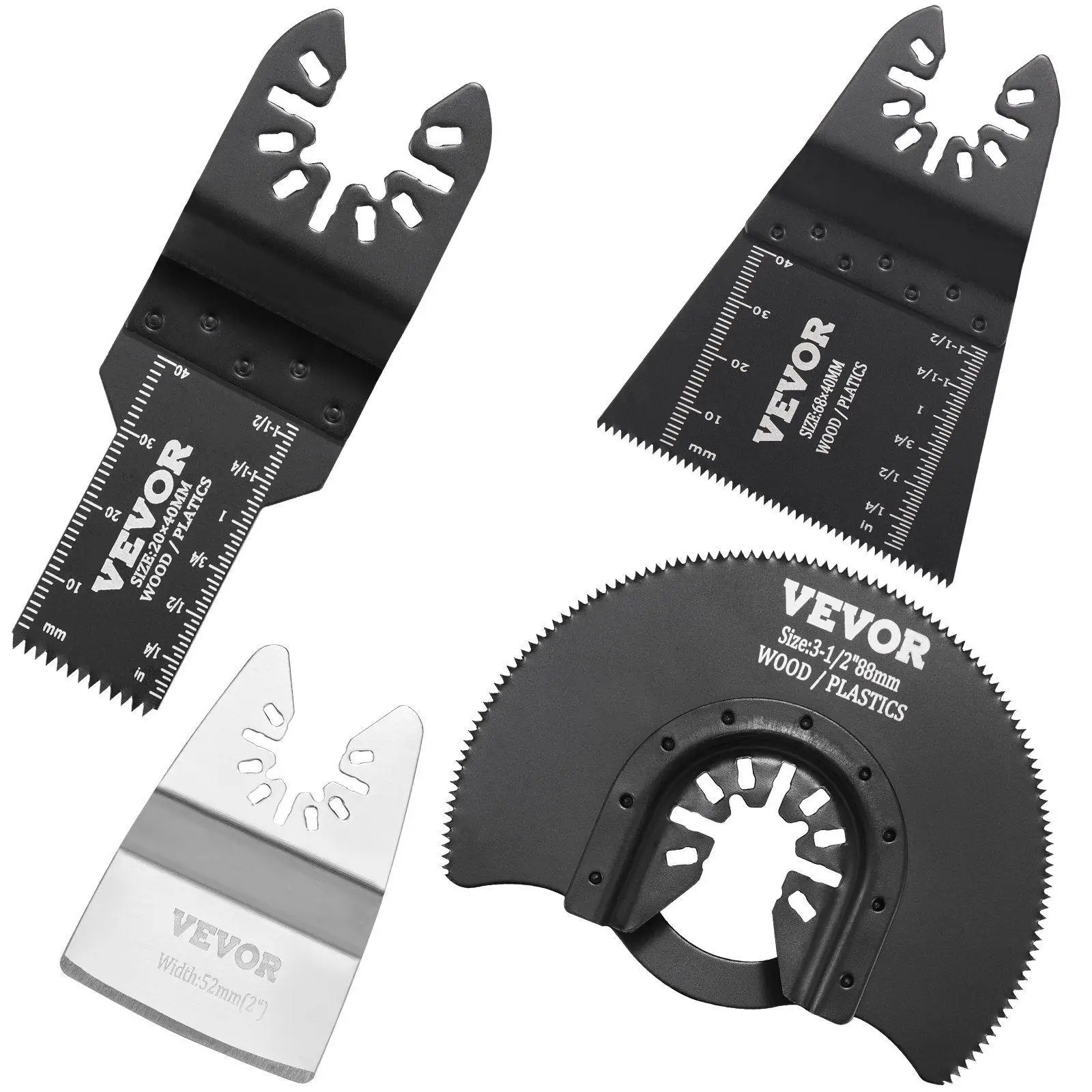 30-Piece Oscillating Tool Blades with 8 Types for Wood Metal Plastic, Universal Quick-Release, Bi-Metal HCS Durability