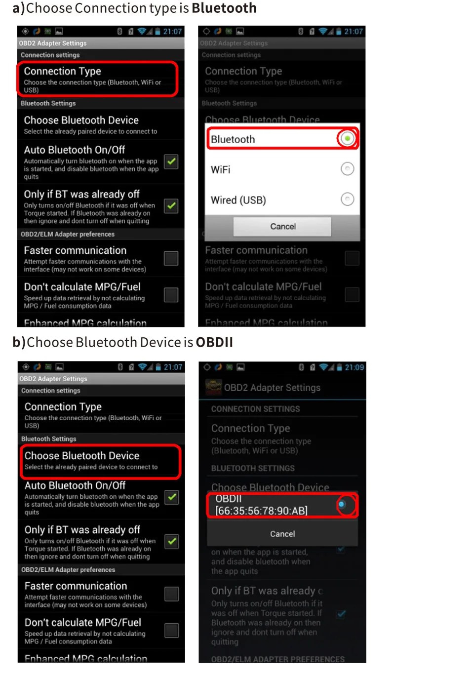 ATOTO AC-4450 Bluetooth OBDII/OBD2 Scanner diagnostico per auto