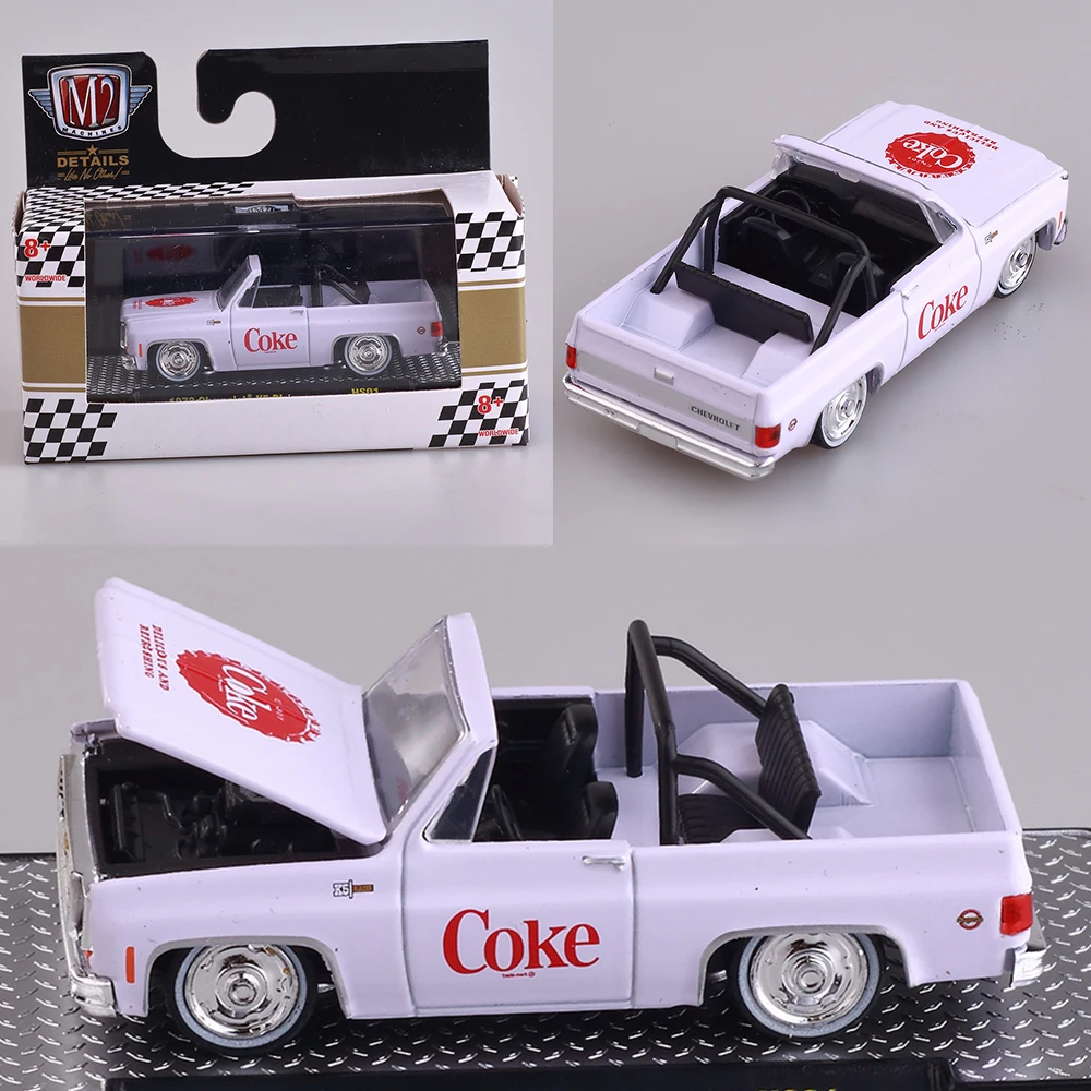 M2 Machine 1:64 Diecasting Alloy Car Model 1/64 Hidden Wheel Pickup Muscle Car Chevrolet Undead Van Ford Sports CarKids Toys Car