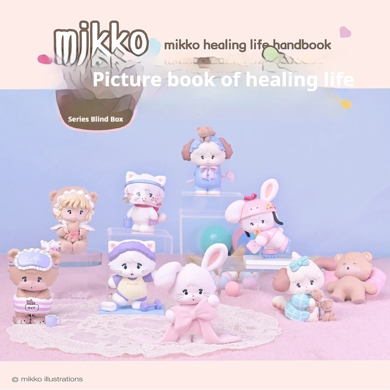 

Серия книг с картинками Mikko Healing Life, слепая коробка, кавайная мультяшная кукла, креативные украшения для рабочего стола, украшения, подарки на день рождения для девочек
