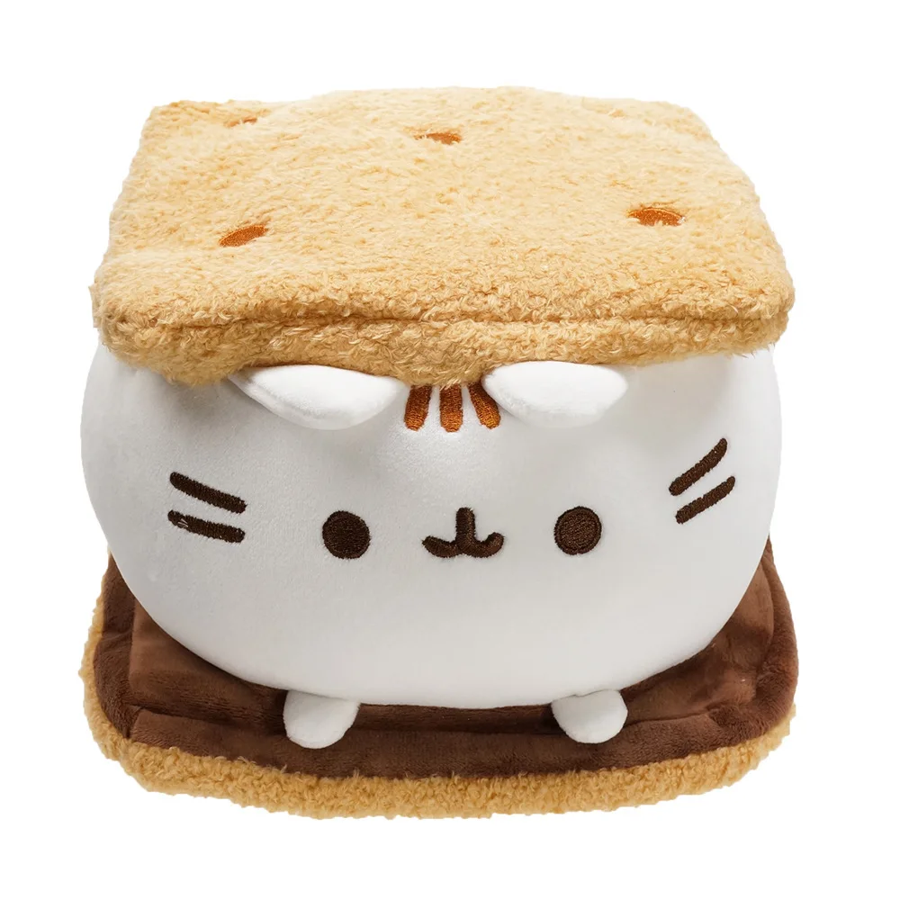 Kawaii Chocolate Cookie Fat Cat Plushies Soft Stuffed Animal Pillow Accompany Sleep Toy Home Decoration Toys Kids Birthday Gifts