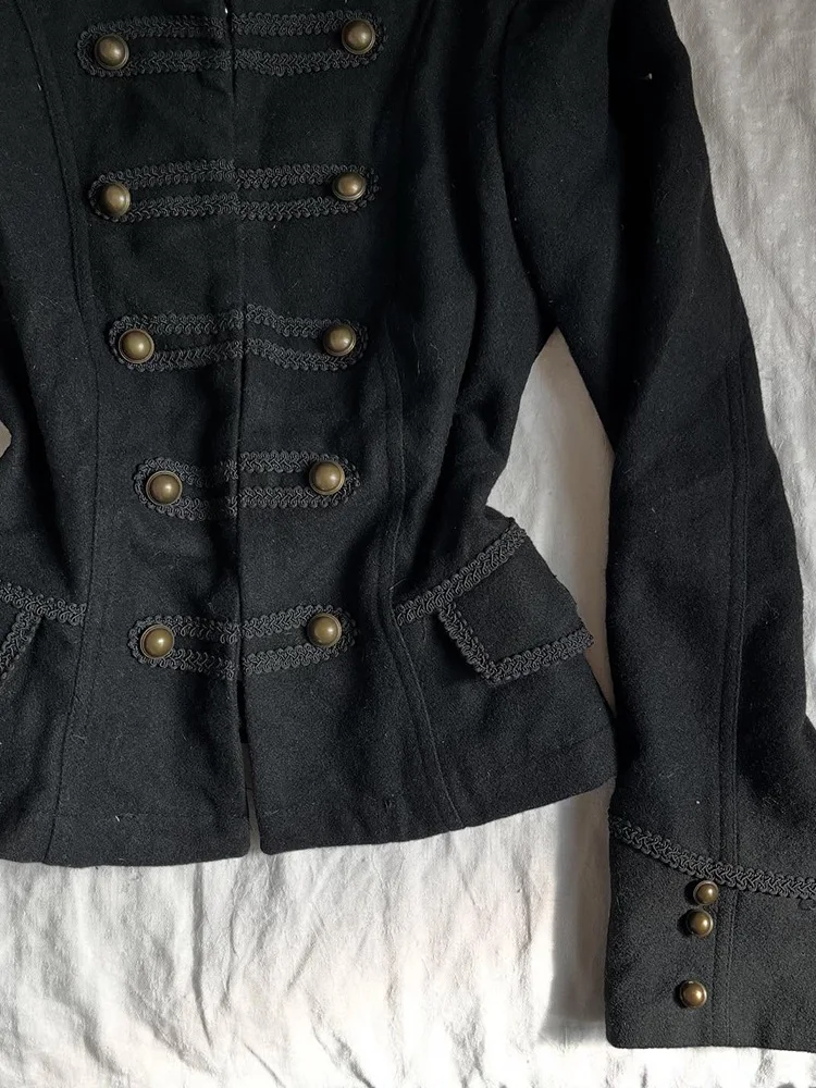 Gótico Rosa Original Vintage Bla High-End Faion Versátil Casacos Ele Design Interesse Especial Design Top Feminino Fa...