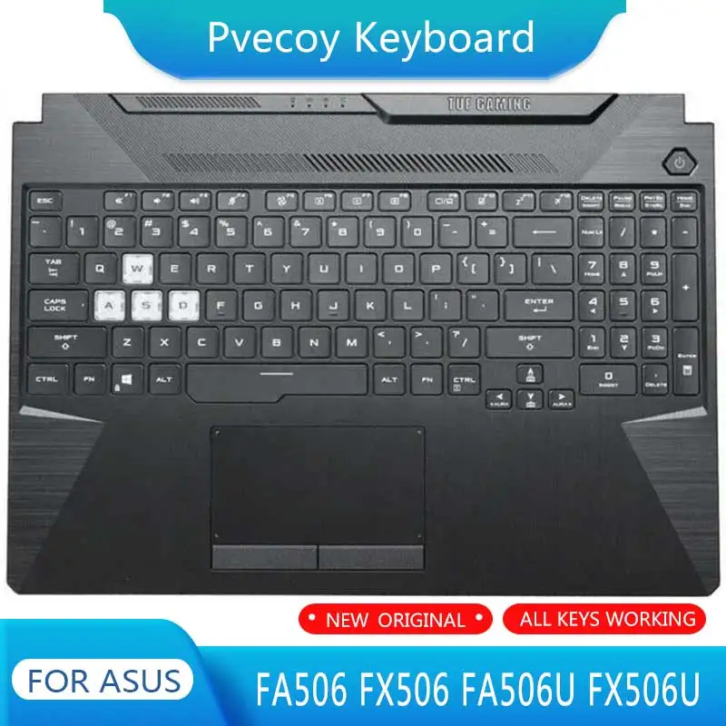 

New For ASUS FA506 FX506 FA506U FX506U Laptop Palmrest Case Keyboard US English Version Upper Cover