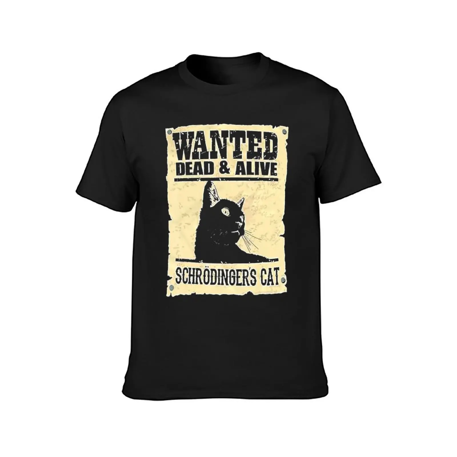 Ricercato morto o vivo Schrodinger_s Cat Funny t-shirt animal prinfor boys oversize tees abbigliamento uomo