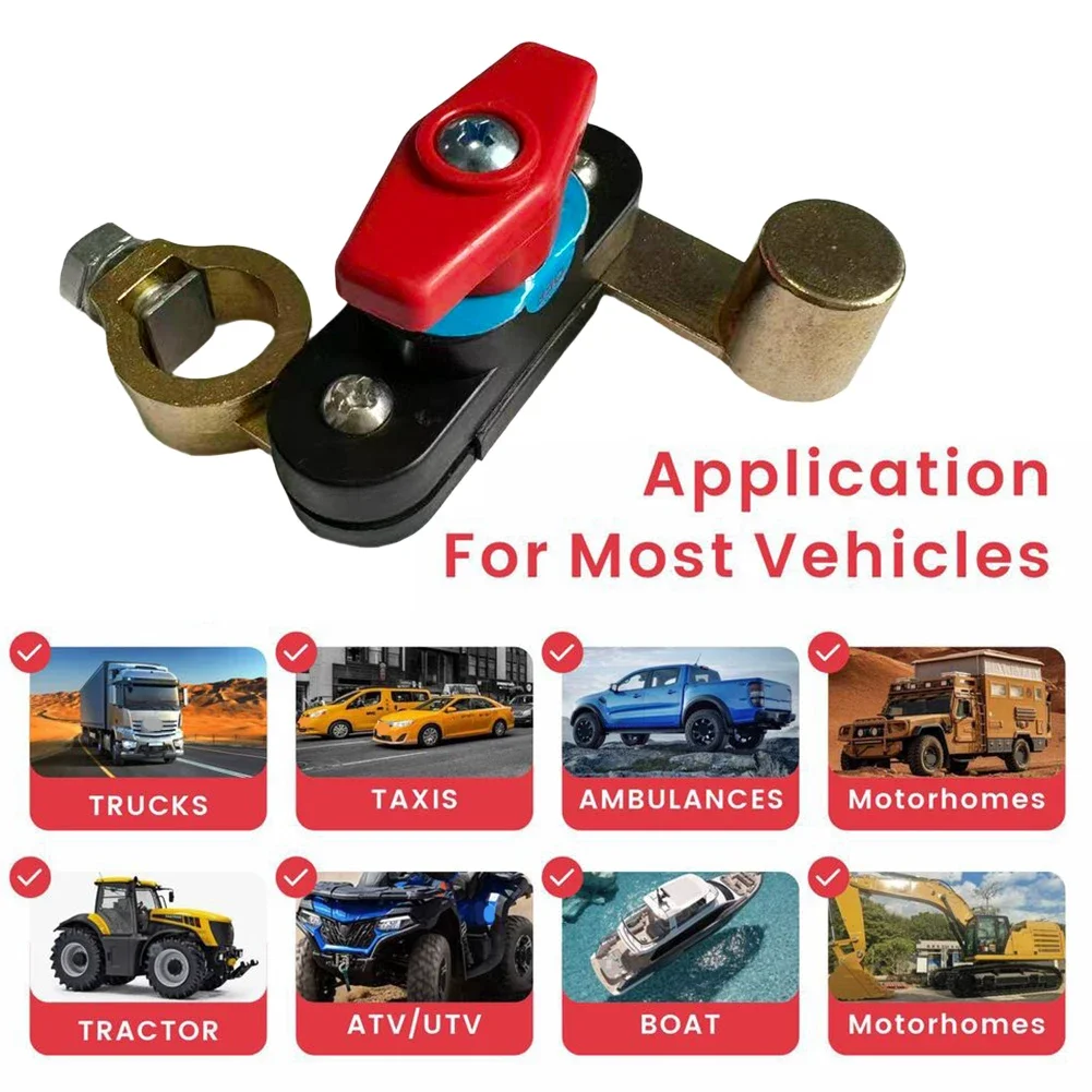 

12V 24V Copper Battery Disconnect Switch For Car Truck RV Boat Trailer Negative Terminal Isolator Power Off Switch