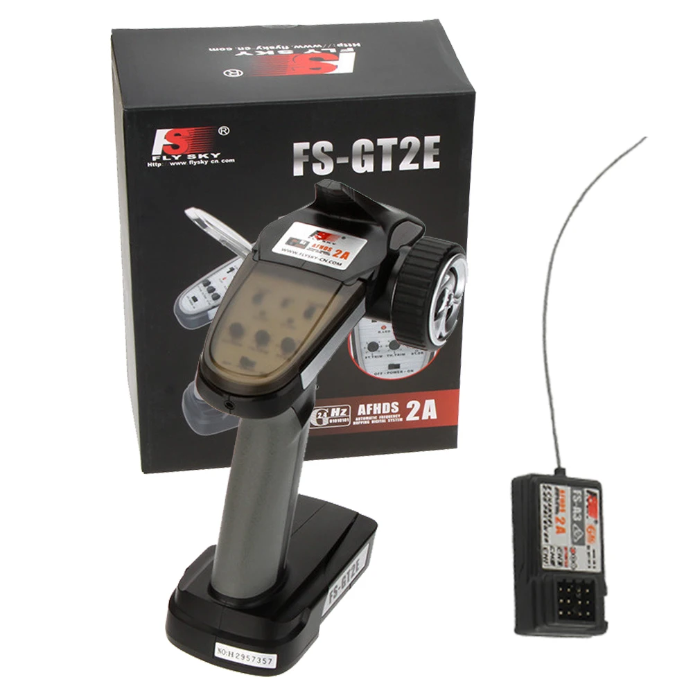 Flysky GT2E 2.4g 2CH Radio System Transmitter  AFHDS 2A with Reverse function for RC Car Boat