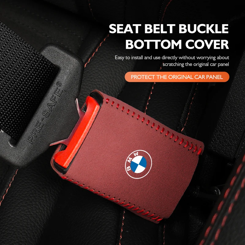 Car Seat Belt Base Buckle Protector Cover Accessories For BMW X3 X5 M5 M3 E46 E90 E60 F10 E39 F30 E36 G30 E87 E70