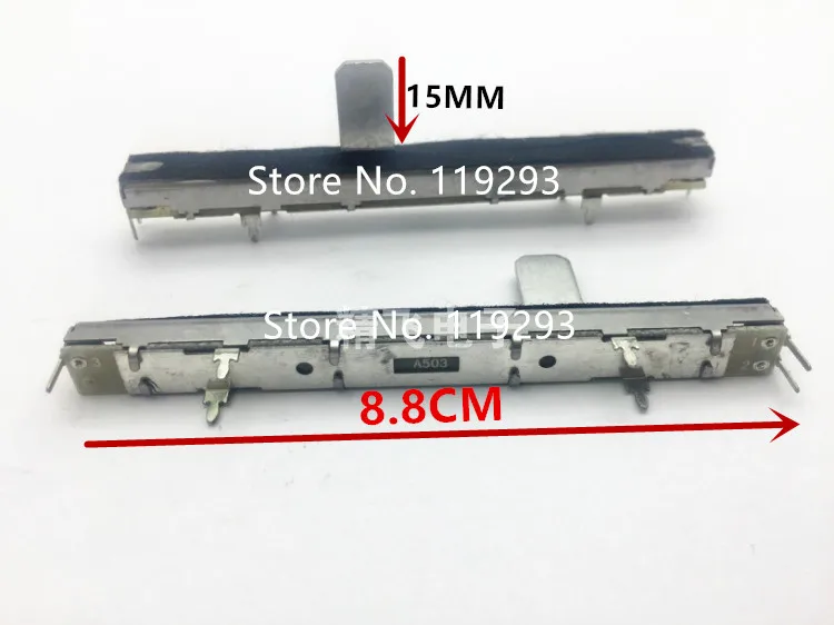 88MM SC6042N mono straight sliding push-pull 88mm 8.8CM potentiometer A10k A50K A503 A103 dimmer console mixer 15MMB shaft-10p
