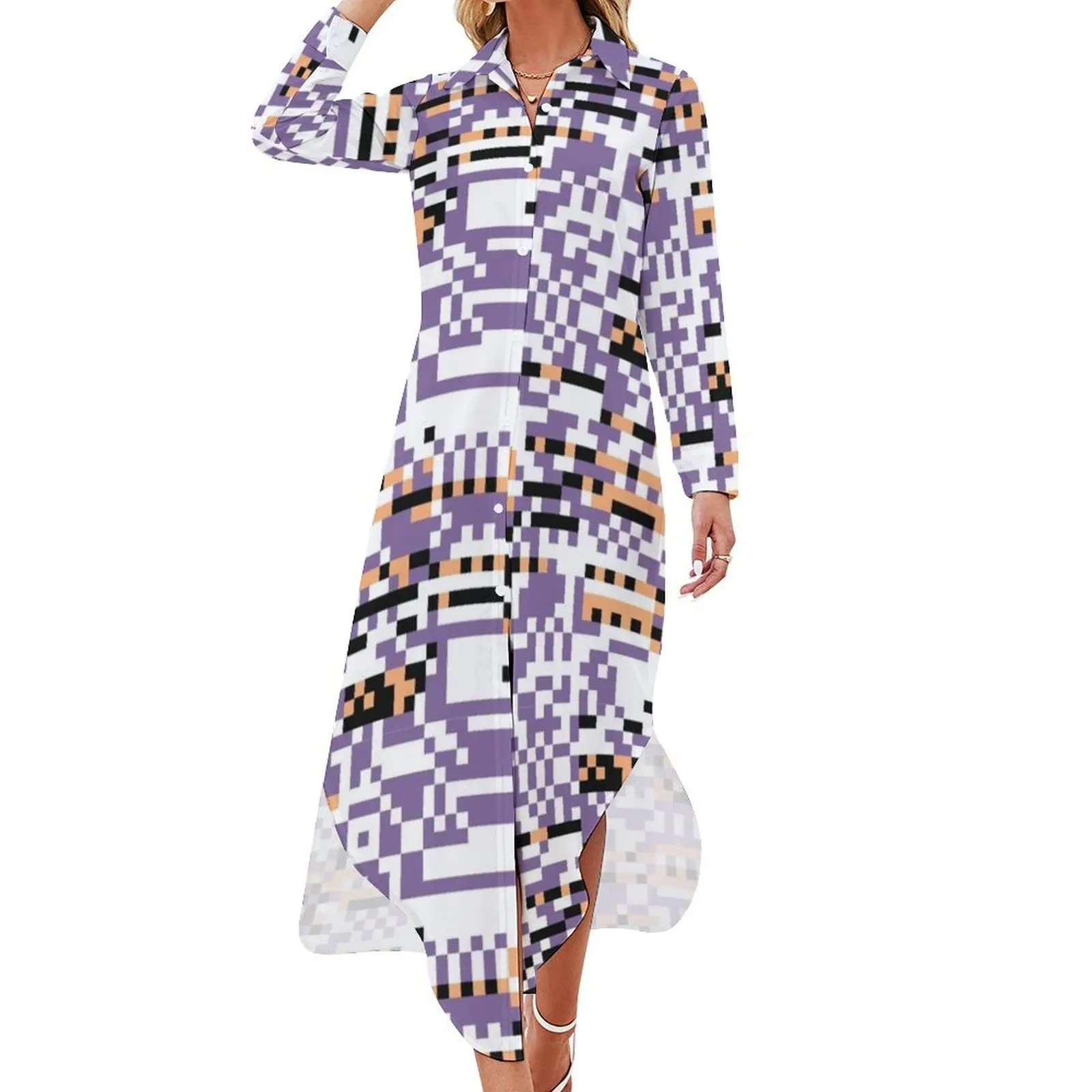 

MissingNo. Glitch Long Sleeved Shirt Dress women formal occasion dresses summer woman dress 2024