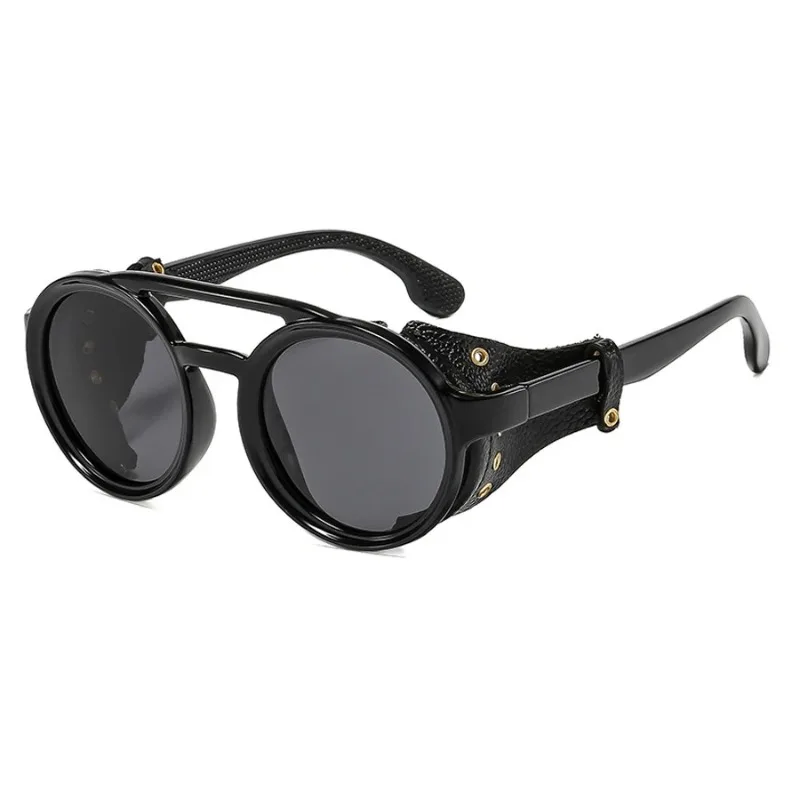 Steampunk Sunglasses Men Round Vintage Punk Sun Glasses Women Brand Design Hiking Driving Shades UV400 Eyewear image 4