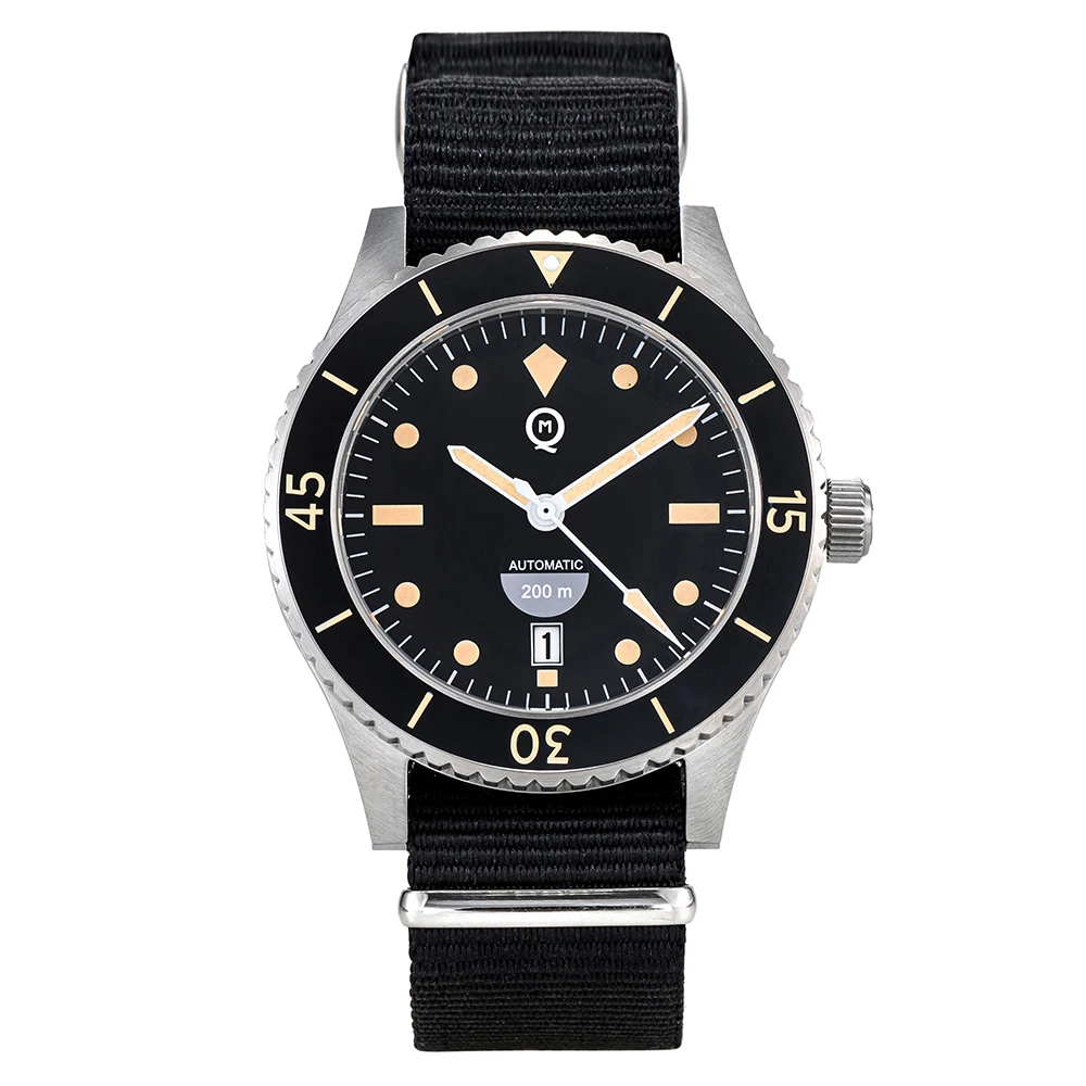 QM NH35 Dive Automatic Mechanical Men\'s Watch C3 Luminous sapphire crystal Cramic Bezel High quality 8020NH LOGO