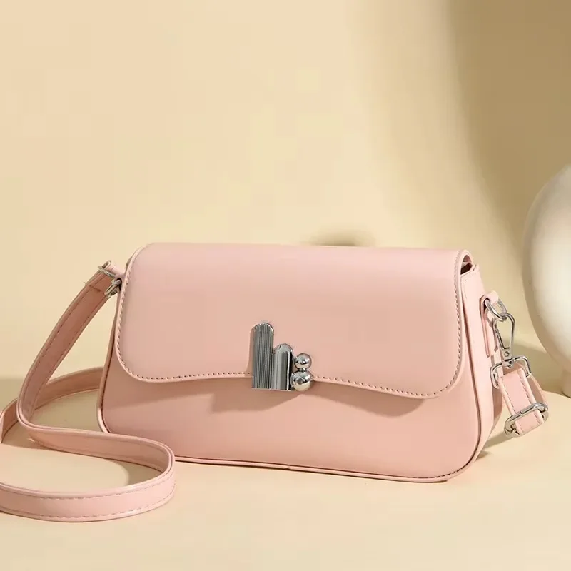 Fashion-Forward Vintage Messenger Bag – Damen-Umhängetasche mit minimalistischem, einfarbigem und luxuriösem Nähten