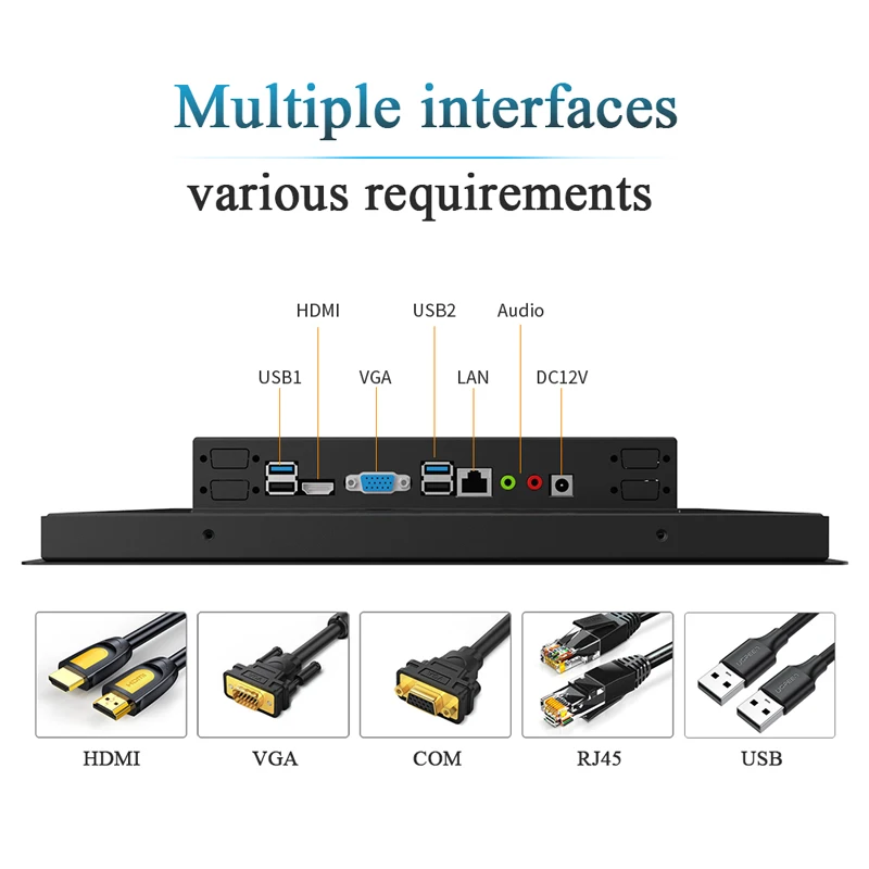 17/18.5/19 Inch Industrial AIO PC Resistive Touch Screen 12