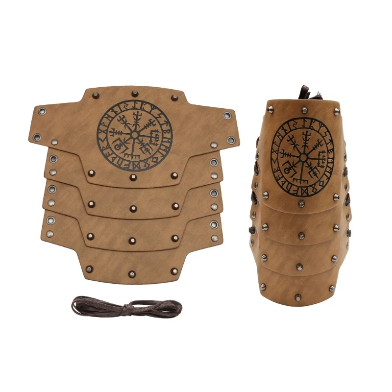 Polsini da polso in rilievo da uomo Bracer Cosplay Bracer Polsino per feste Trasporto goccia