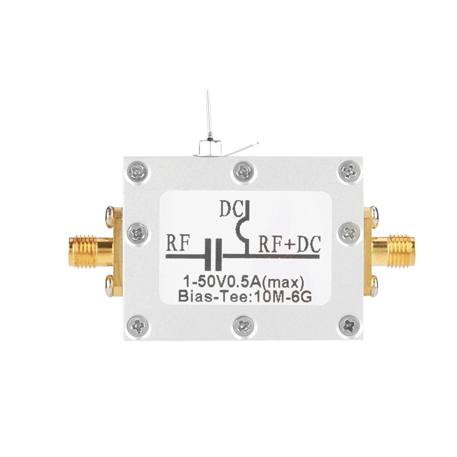 

1 Pcs 10MHz-6GHz Bias Tee 10MHz-6GHz Broadband Radio Frequency Microwave Coaxial Bias