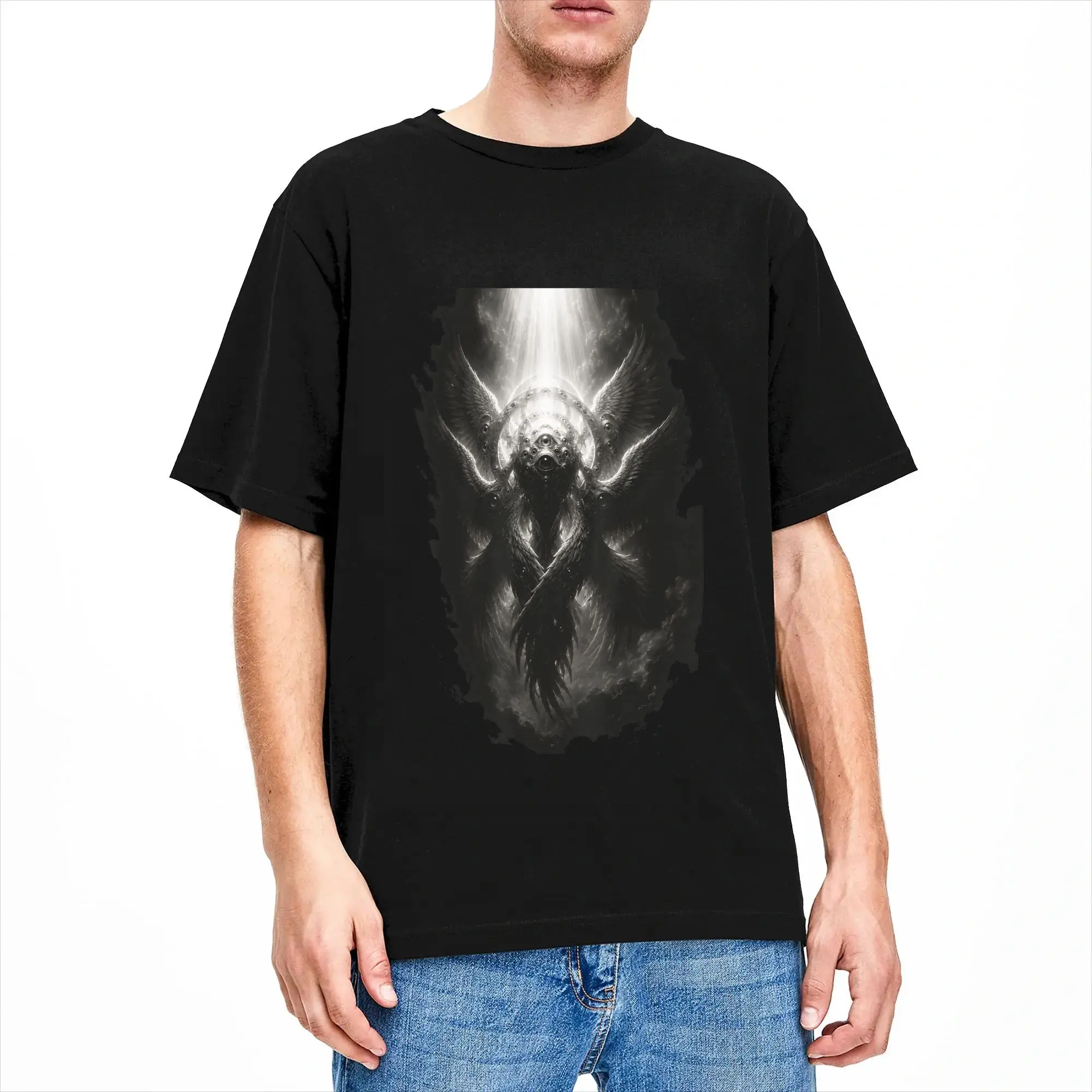 Biblically Accurate Angel Seraphim Ophanim Gothic T Shirt Summer  Harajuku T-Shirts Man 100 Cotton O Neck Oversize Clothing