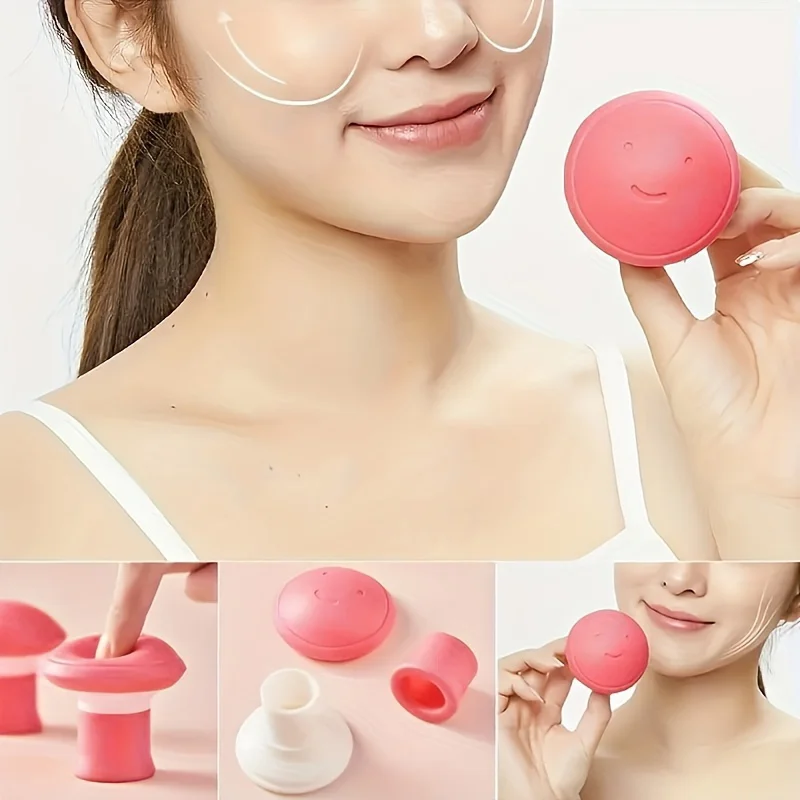 1-5 Stuks Siliconen Gezicht Lifting Massager V-lijn Spier Trainer Dubbele Kin Reducer Facial Yoga Tool Alcoholvrije Lachende Sporter