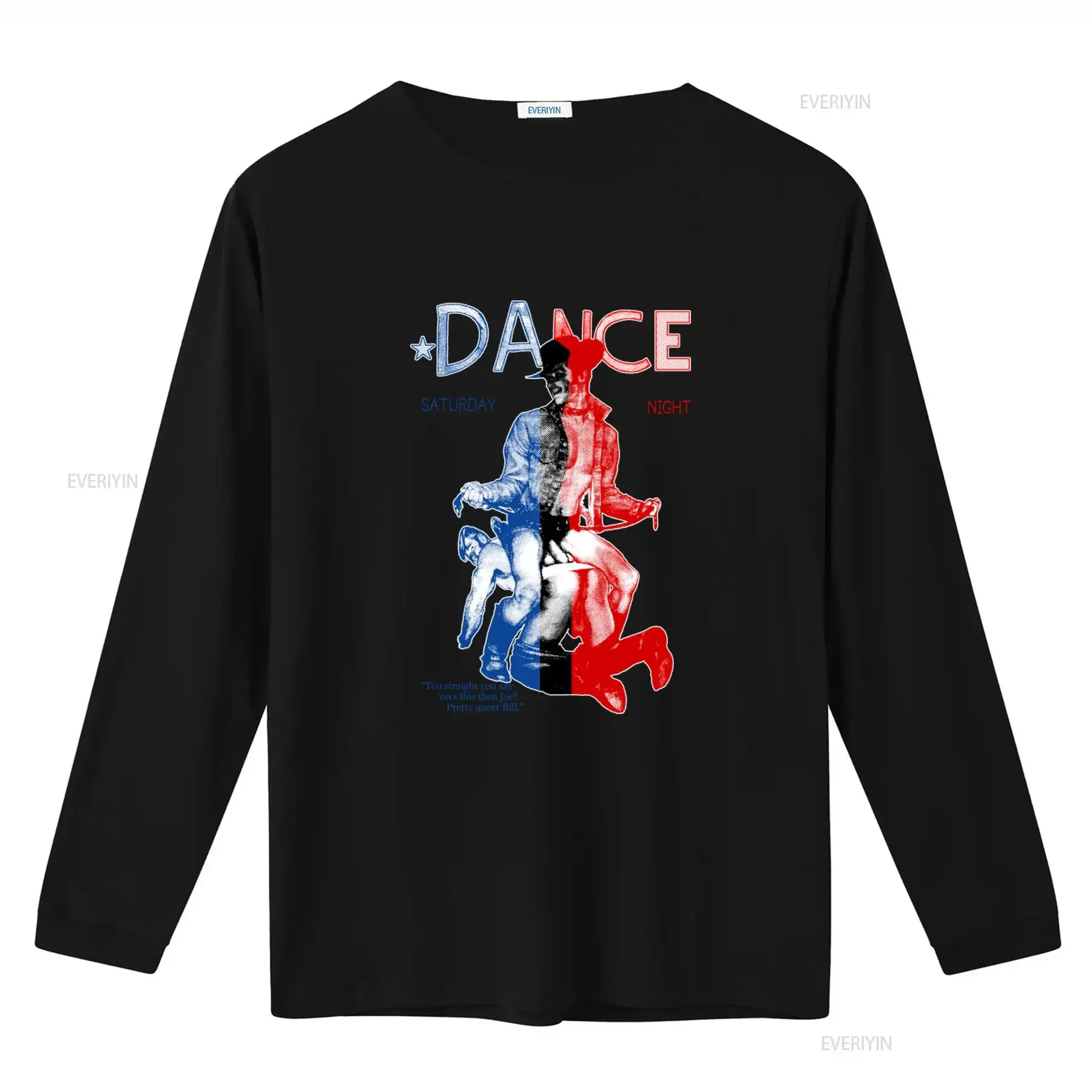 Mature Two Cowboys Dance Saturday Night Print T Shirt for Men by Addicted to vintage Washed Slightly Soft Casual Stretched