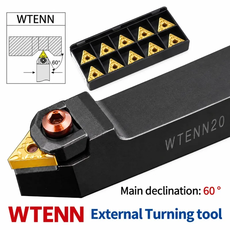 1Pc WTENN1616H16 WTENN2020K16 WTENN2525M16 CNC External Turning Tool Holder Lathe Cutting Tool for TNMG Carbide Inserts