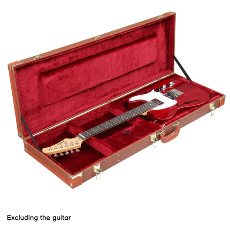 

Electric Guitar Square PU Hard Case Fits ST TL Burning fire 170 Style Electric Guitar Storage Box