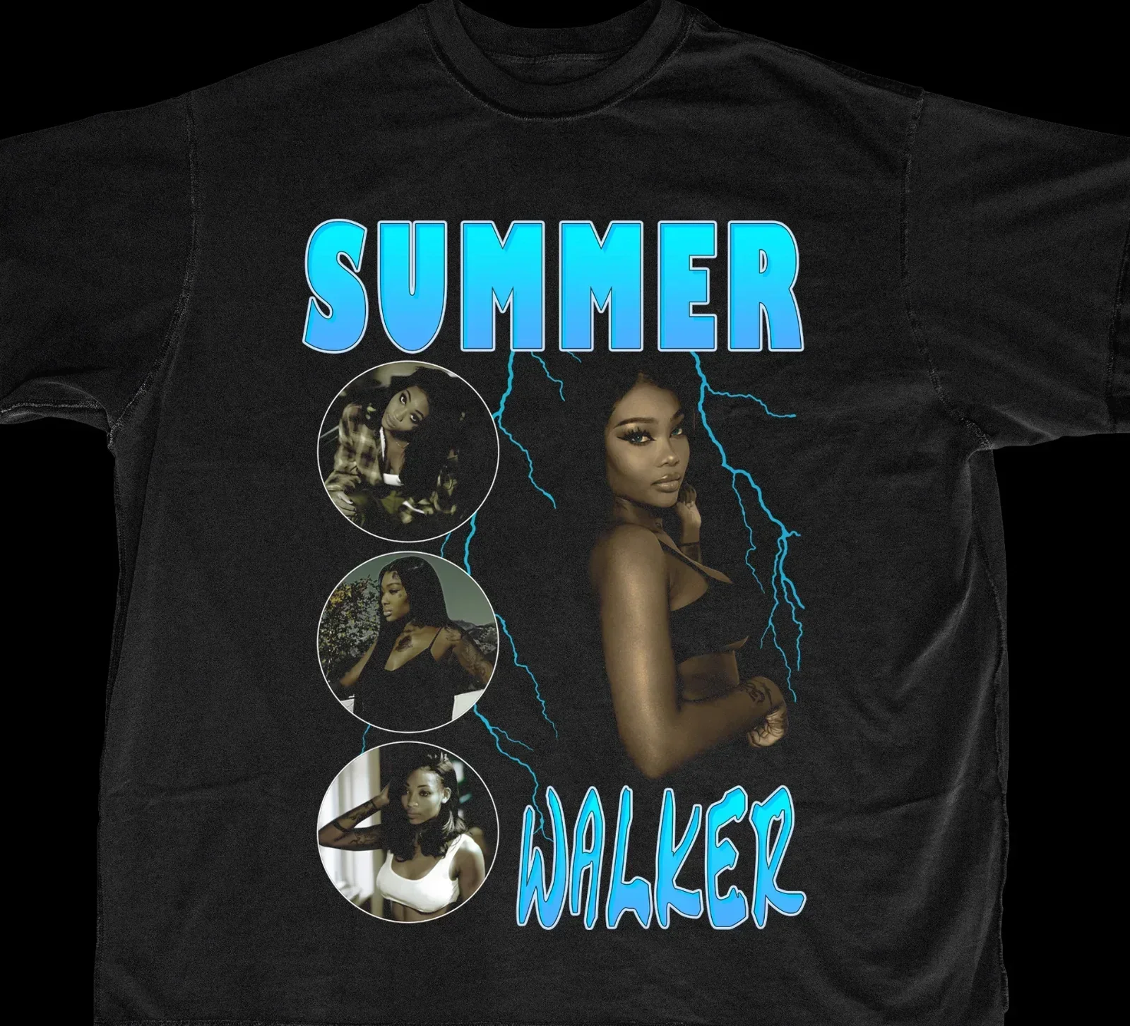 Summer Walker Collage T-shirt Black Short Sleeve All Sizes S-5XL 1F929
