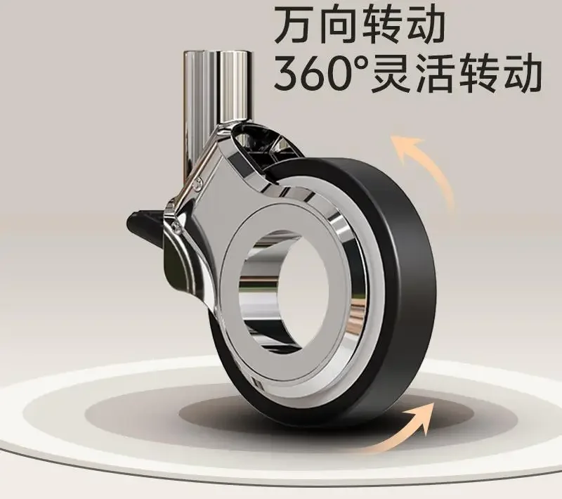4‑pack 2.5 Inch Zinc Alloy Swivel Caster Wheels,hair‑tangle‑proof Hollow Casters For Gaming Chair,office Computer Chair