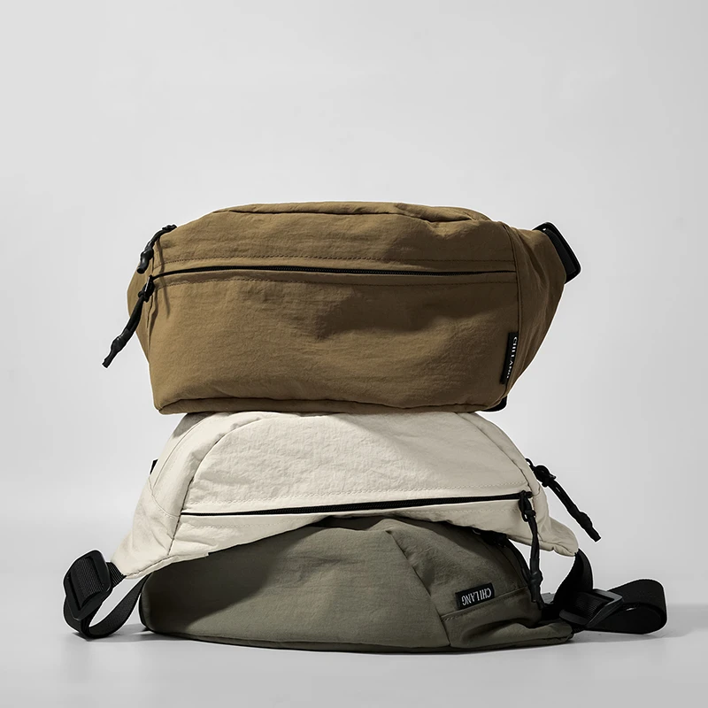 مقاس واحد، لون نقي، حقيبة خصر عملية للترفيه في الهواء الطلق، التخزين، حقيبة ساعي البريد، الرياضة، الجري، الموضة، حقيبة الصدر، Vac