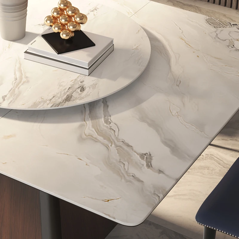 Marble Custom Dining Table Center Nordic Household Retractable Multifunctional Folding Square Table A Manger Kitchen Furniture