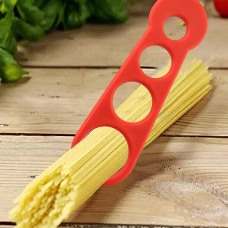 Medidor de porciones de espagueti, práctica máquina medidora de porciones de Pasta de cuatro orificios, medida con precisión y evita residuos, utensilio de cocina