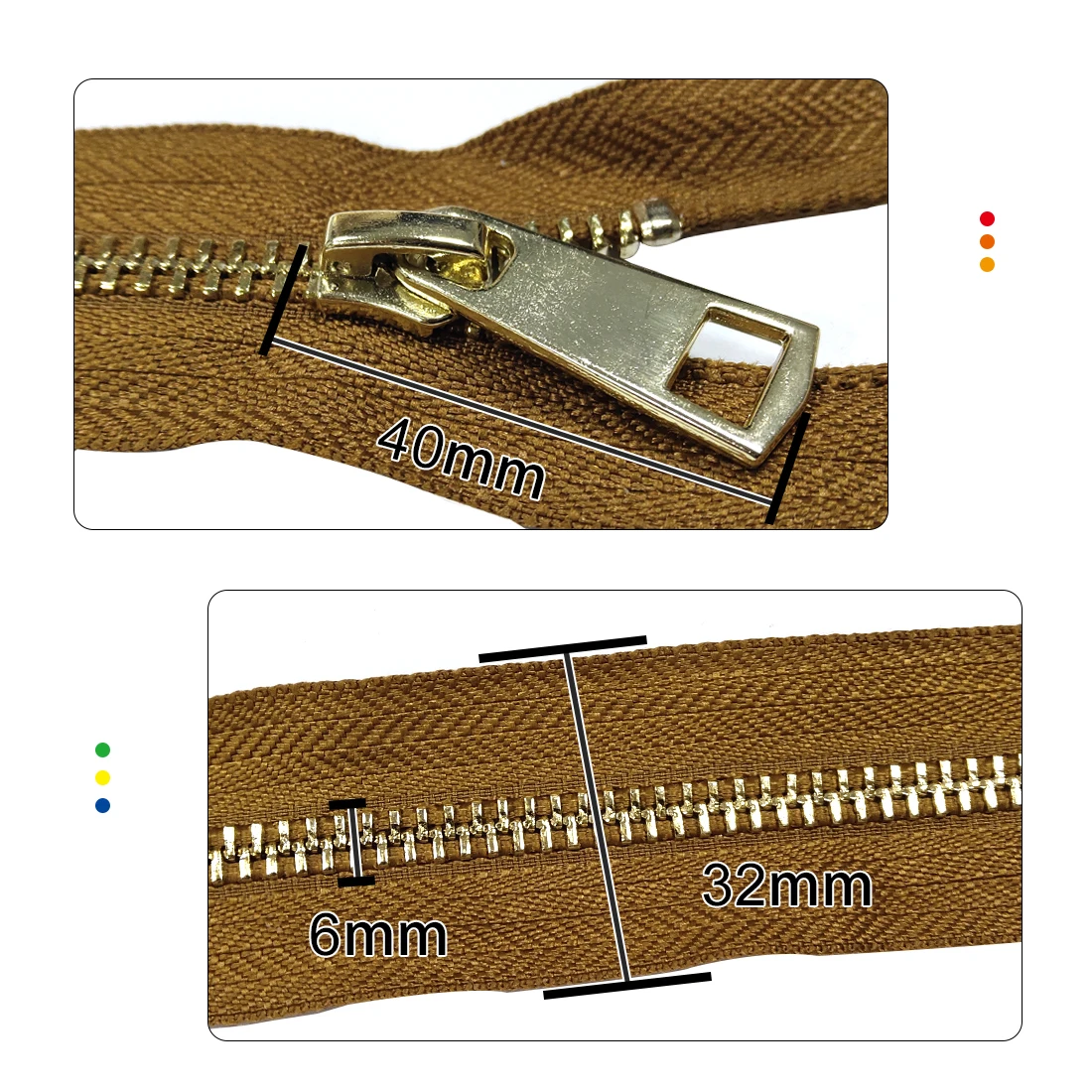 30/40/50/60/70/80cm 5# Colorful High Quality Open-End Auto-Lock Gold Metal Zipper Diy Handcraft For Clothing Garment Pocket