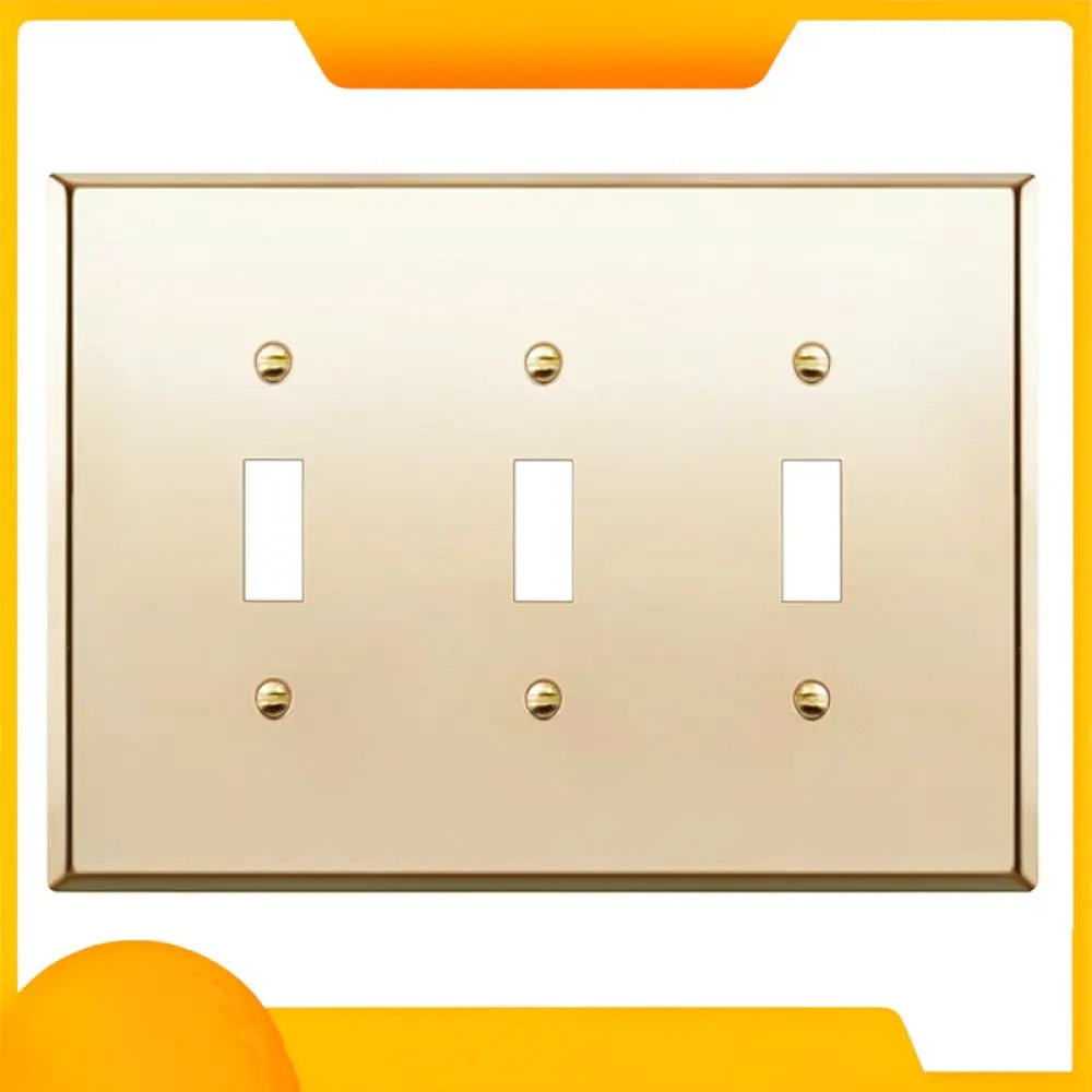 Premium Copper Wall Plate US Standard Switch Socket Cover Decorative Metal Faceplate For Home Renovation Hardware