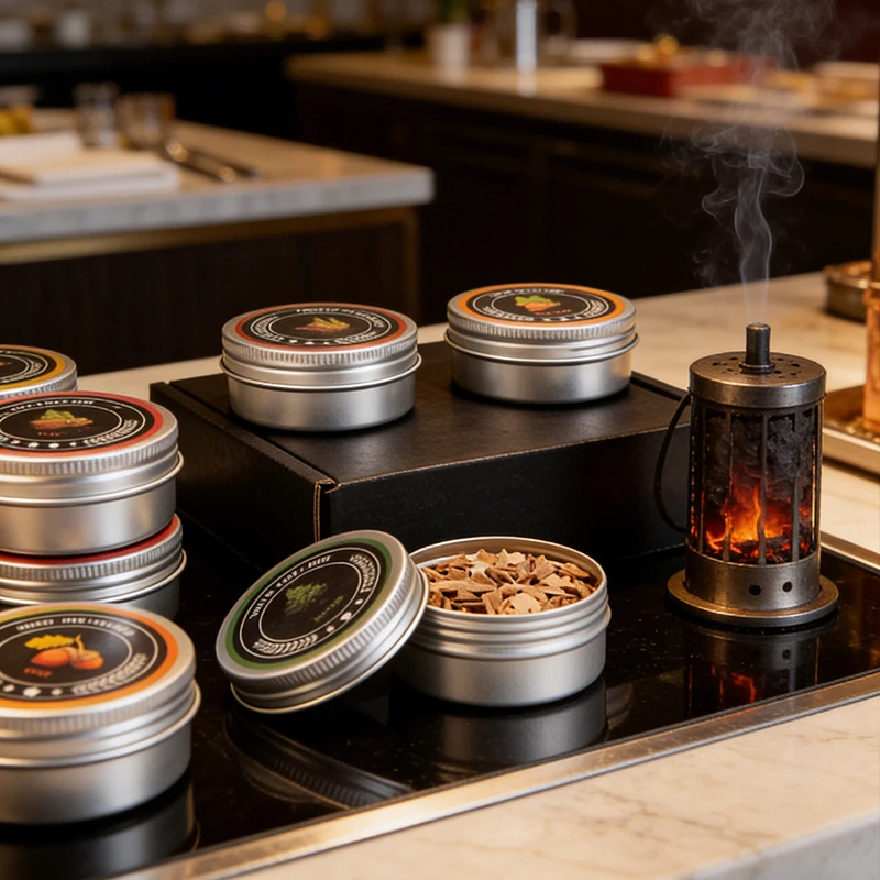 Whiskey Smoked Wood Chip Set 8Flavors Wood Chips Cocktail Infuser Old Fashioned Drink Birthday Bourbon Whiskey Gifts for Men&Dad