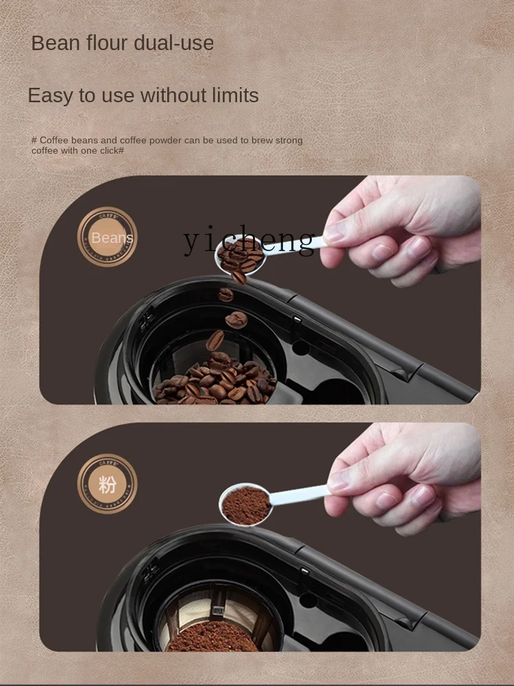 Cafetera Automática cc28, Pequeña, Doméstica, Mini, con Molinillo Integrado para Granos de Café, para Oficina