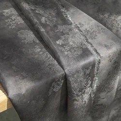 Light Gray Lyocell Jacquard Fabric High-end Shirt  Pants Dress Clothing Designer Fabric