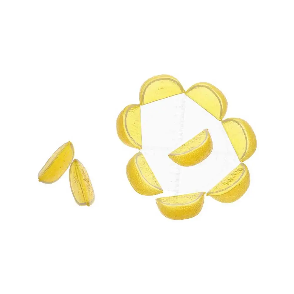 وهمية الفاكهة الطرف الديكور الاطفال اللعب المعرفية المنزل وهمية ليمز رقائق ديكور المطبخ محاكاة الفاكهة شريحة الليمون الاصطناعي