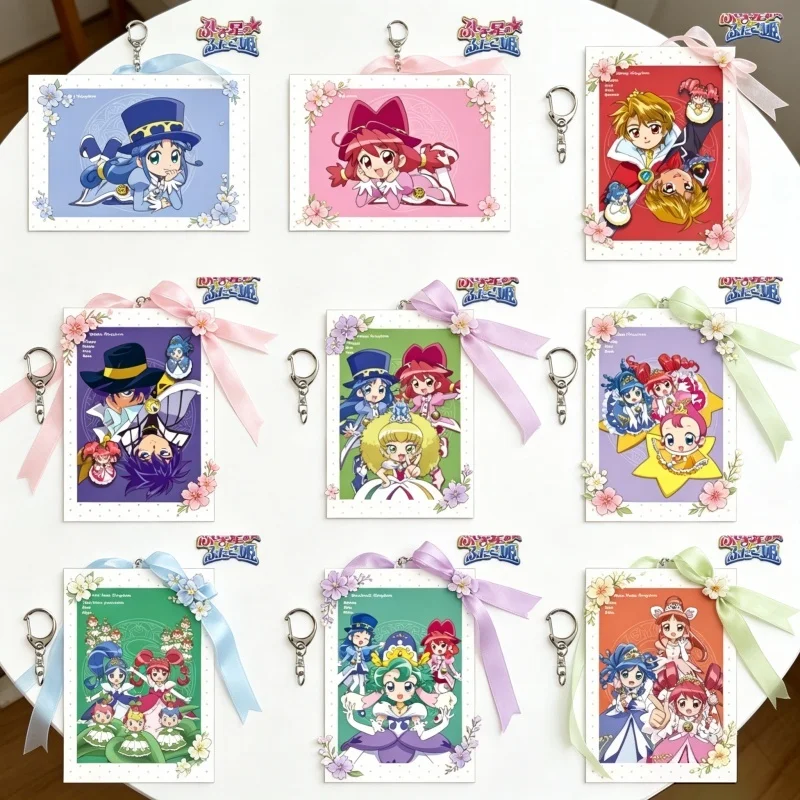 Anime Twin Princess of Wonder Planet New Style 6cm Acrylic Pendant Keychain Poomo Holiday Gifts Display Student Schoolbag Couple