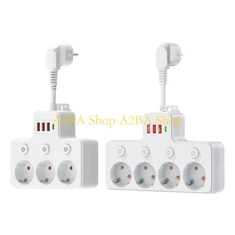 A2BA MultiPlugs Outlet ConverterPower Strips Slimmer Portable Design Perfect For Hotel Dorms Business Travel Charging Hubs