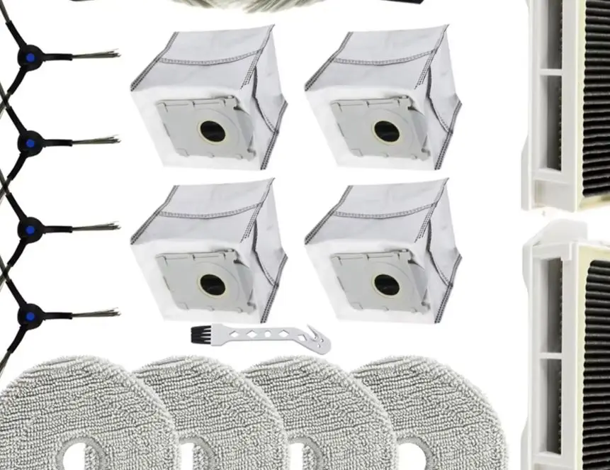 

For ECOVACS And For Deebot For Mini Robotic Vacuum Cleaner 1Set 16pcs (Main Roller Brush/Side Brush, Dust Bag, Mop)