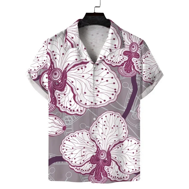 

Summer Collar Short Sleeved Hawaiian Short Sleeved Men's Clothing