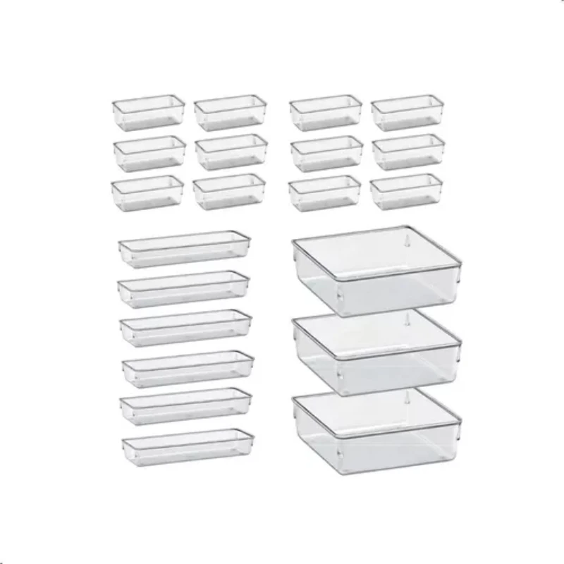 

21 Organizer Multipurpose Modular Drawers Acrylic Crystal Makeup Door Makeup