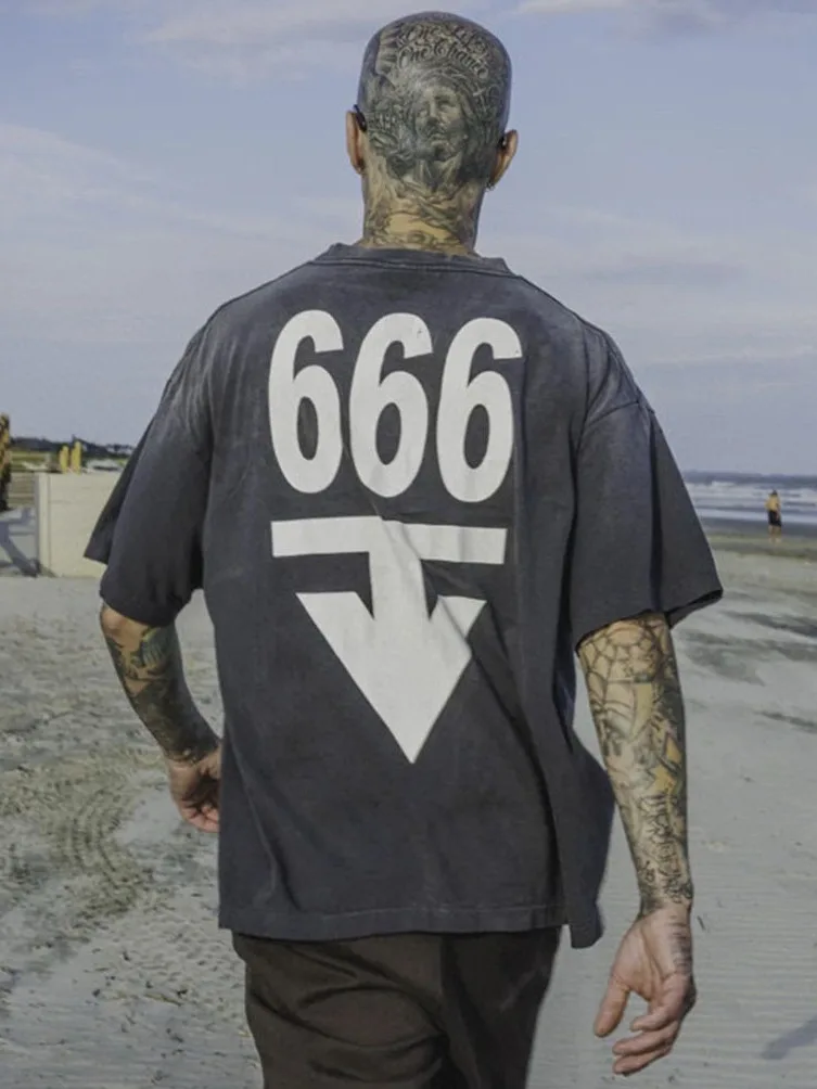 

Saint Mxxxxxx Skull Print aphic Tirt ort Sve ex Cotton Tee Ciwalk Casual Vintage Sle round Ne round Body