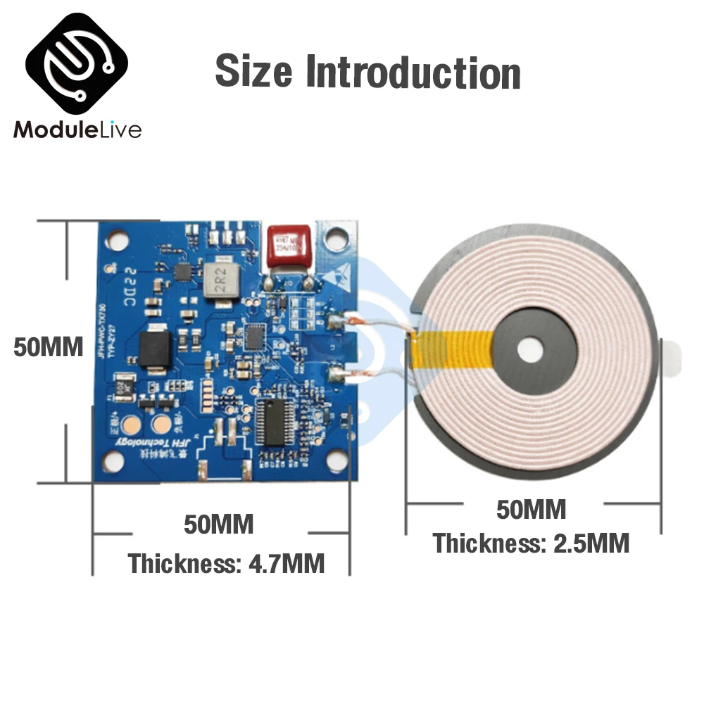 DC 12-24V 20w Vehicle Dedicated Wireless Charging Module Charging Pad Wireless Car Charger Module Transmitter PCB Circuit Board