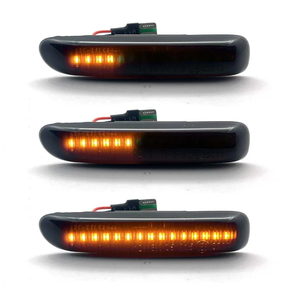 

2pc Car For BMW E46 Limo Coupe Compact Cabriolet Touring LED Dynamic Car Blinker Side Marker Turn Signal Lights Lamp Accessories