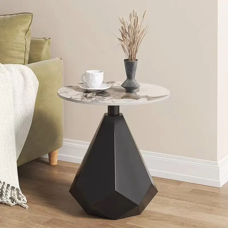 

Luxury Modern Slate Bedside Table Living Room Furniture Coffee Coffee Table Elegant Hotel Corner Sofa Side Table