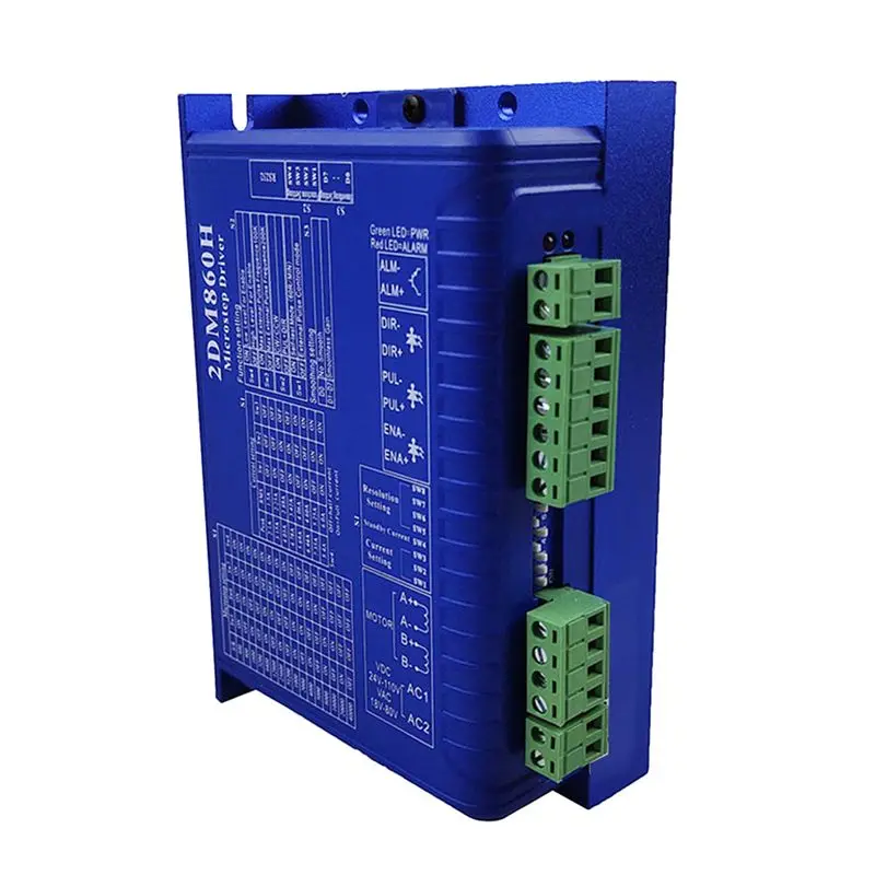 

Reliable- 2Phase Digital Stepper Driver 2DM860H 2.1A-8.4A 24-110VDC 18-80VAC Universal for NEMA34 Motor CNC Engraving Machine