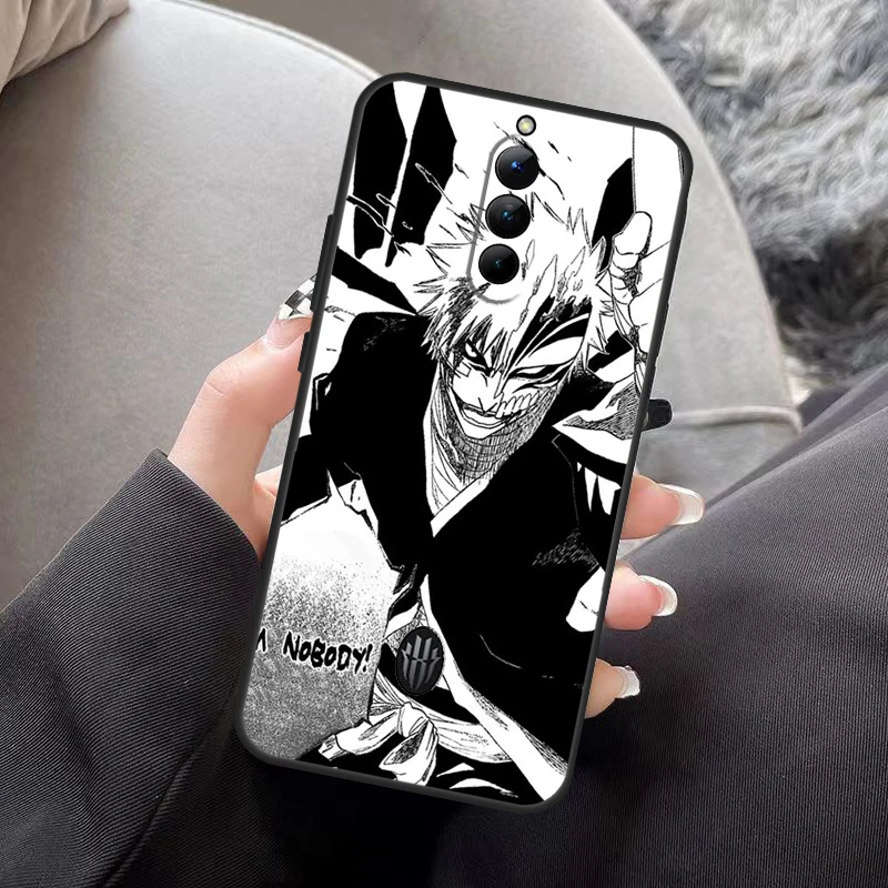 أسود أبيض أنيمي التبييض ل النوبة الأحمر ماجيك 8 برو زائد 6 7 برو غطاء ل ZTE Redmagic 6R 5G 5s 6S 7S برو الغطاء الخلفي